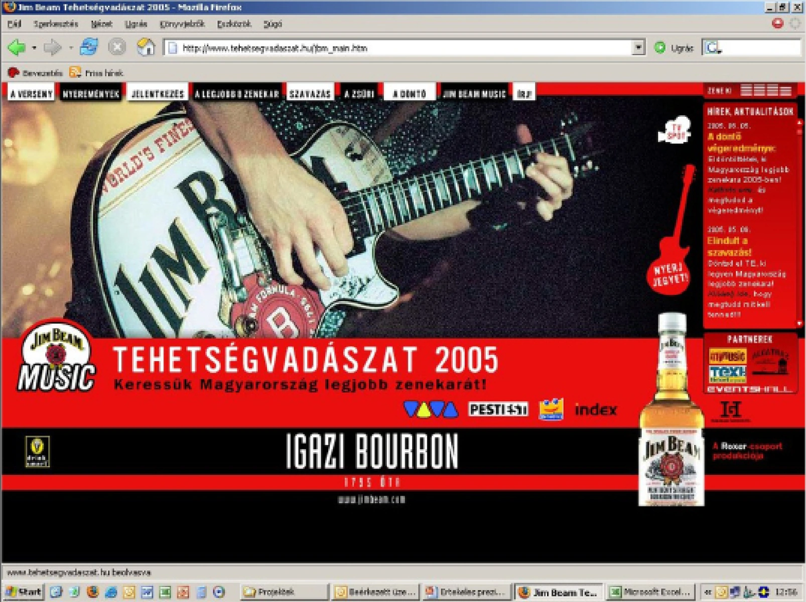 Jim Beam 2005 honlap