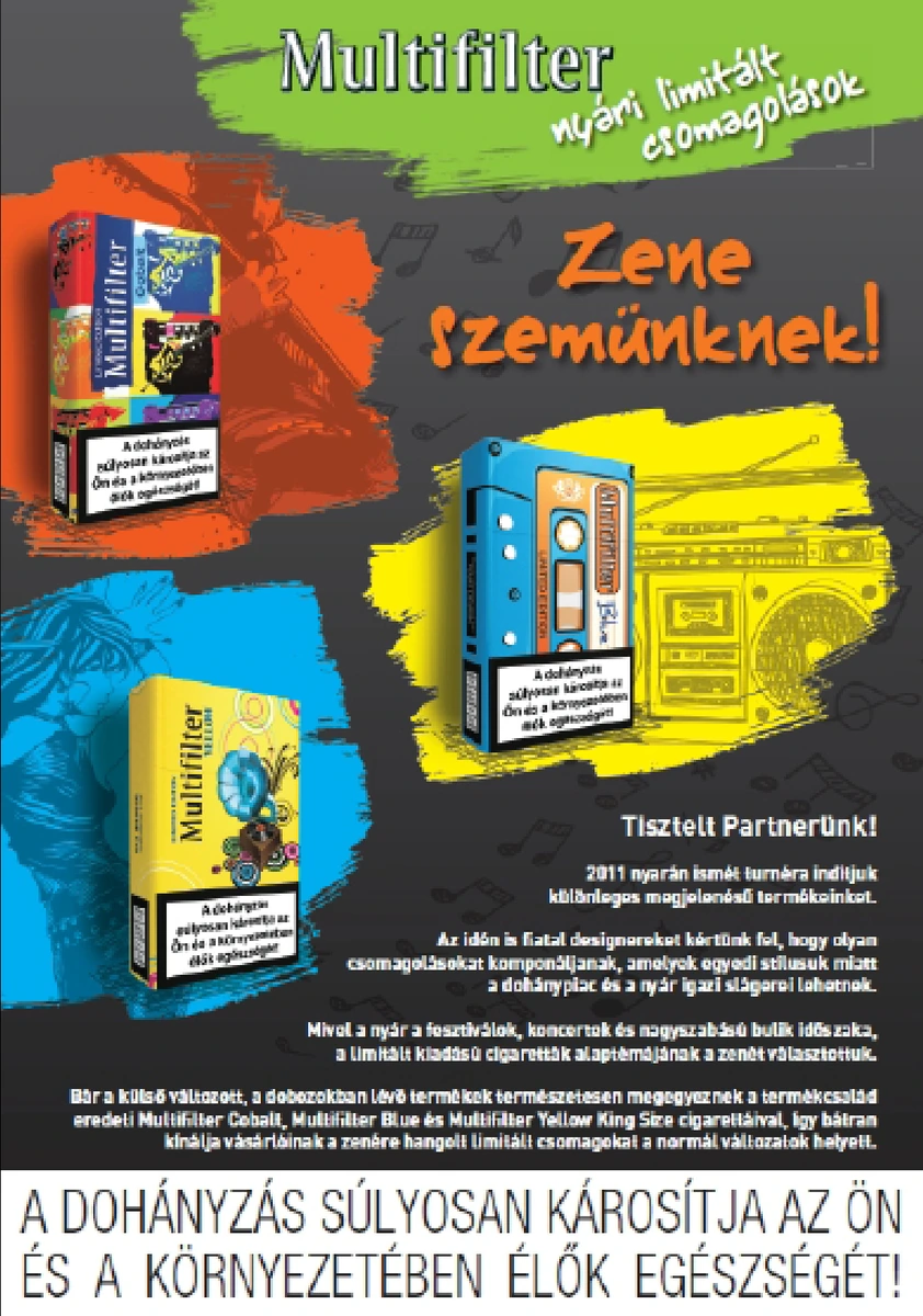 Multifilter zene csomagolás
